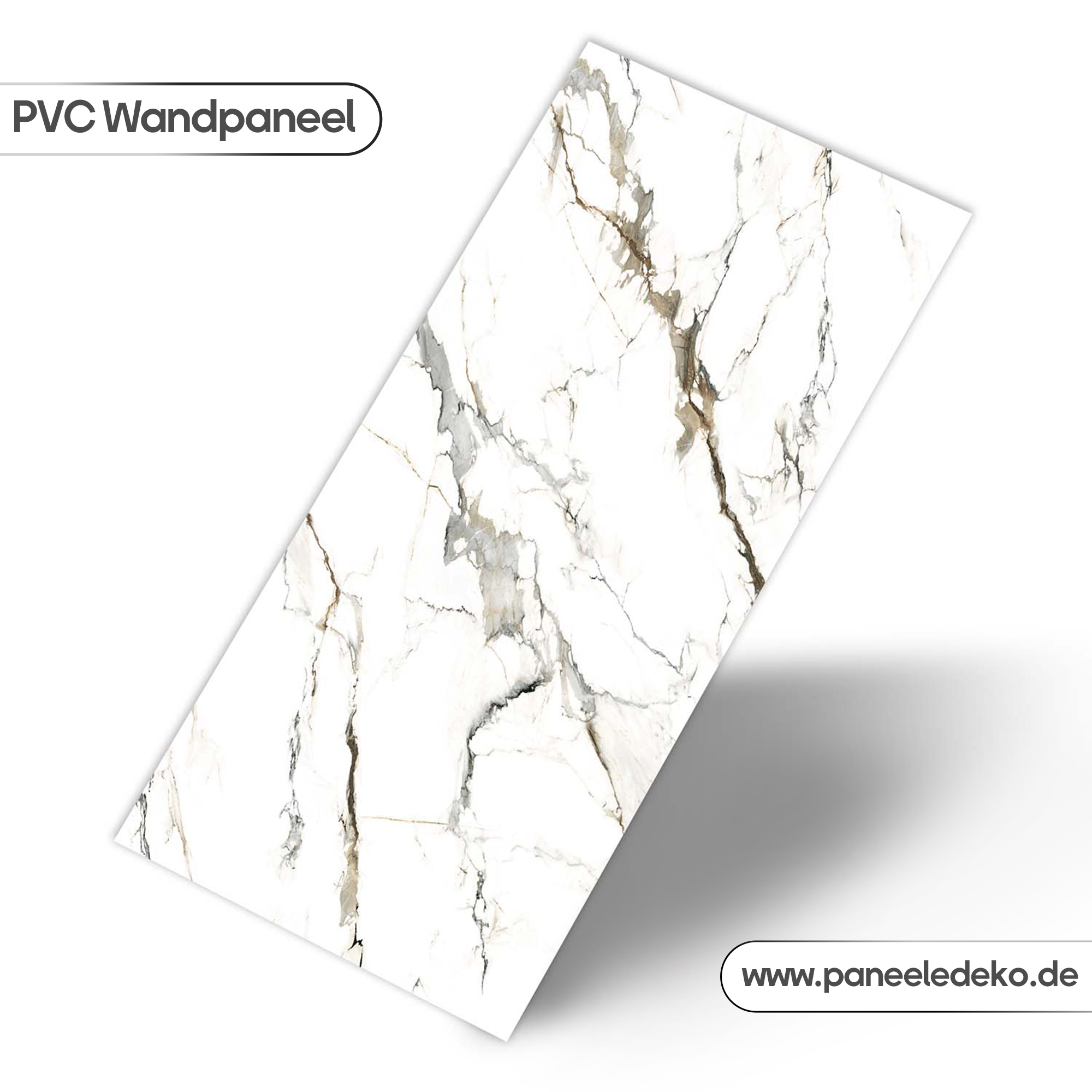 14 PVC-Marmorplatte – (Gold und Graumarmor) – Bild 1