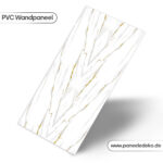 PVC-Marmorplatte – (Weißgoldene Ader)