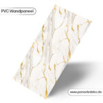 PVC-Marmorplatte – (Schneewolken weiß)