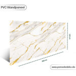 PVC-Marmorplatte – (Schneewolken weiß) – Bild 3