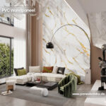 PVC-Marmorplatte – (Schneewolken weiß) – Bild 2