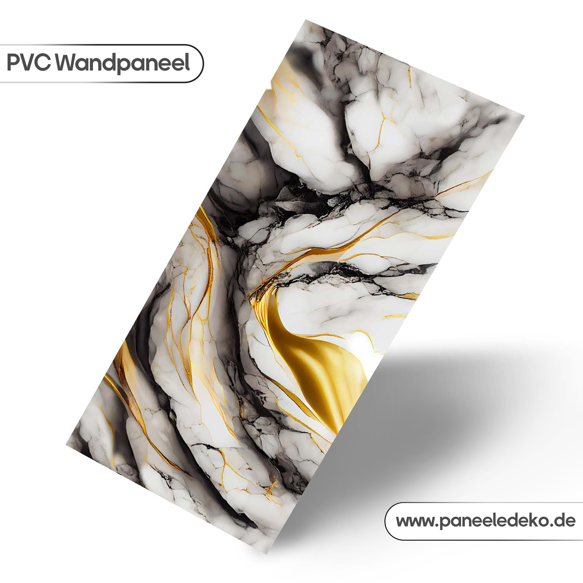 34 PVC-Marmorplatte-(Luxuriöse Goldmarmor-Wandtafel) – Bild 1