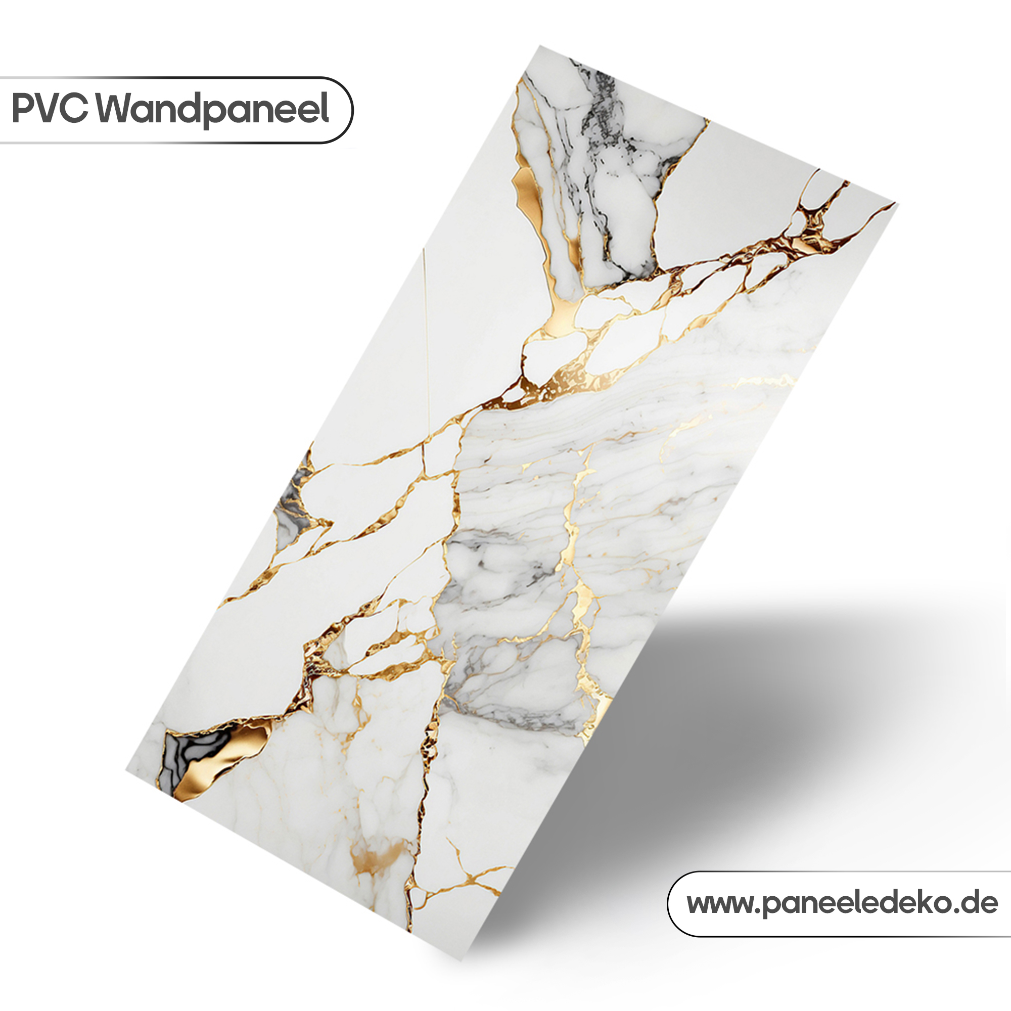 54 PVC-Marmorplatte – (Calacatta White Gold) – Bild 1