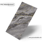 PVC-Marmorplatte – (Grau mit Goldadern)