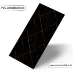 PVC-Marmorplatte – (Schwarz mit Goldadern)