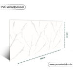 PVC-Marmorplatte – (Weiß mit grauen Adern) – Bild 3