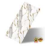 PVC Paneel – (Weißer Marmor mit goldenen Adern) – Bild 4