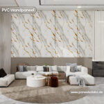 PVC Paneel – (Weißer Marmor mit goldenen Adern) – Bild 2